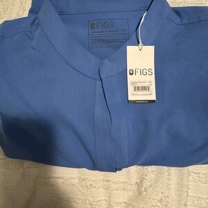 Figs Women's Rafaela Ceil Blue Scrub Top 4X